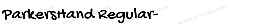 ParkersHand Regular字体转换